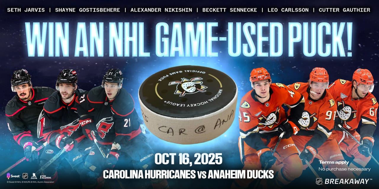 Enter to Win an NHL Game-Used Puck!